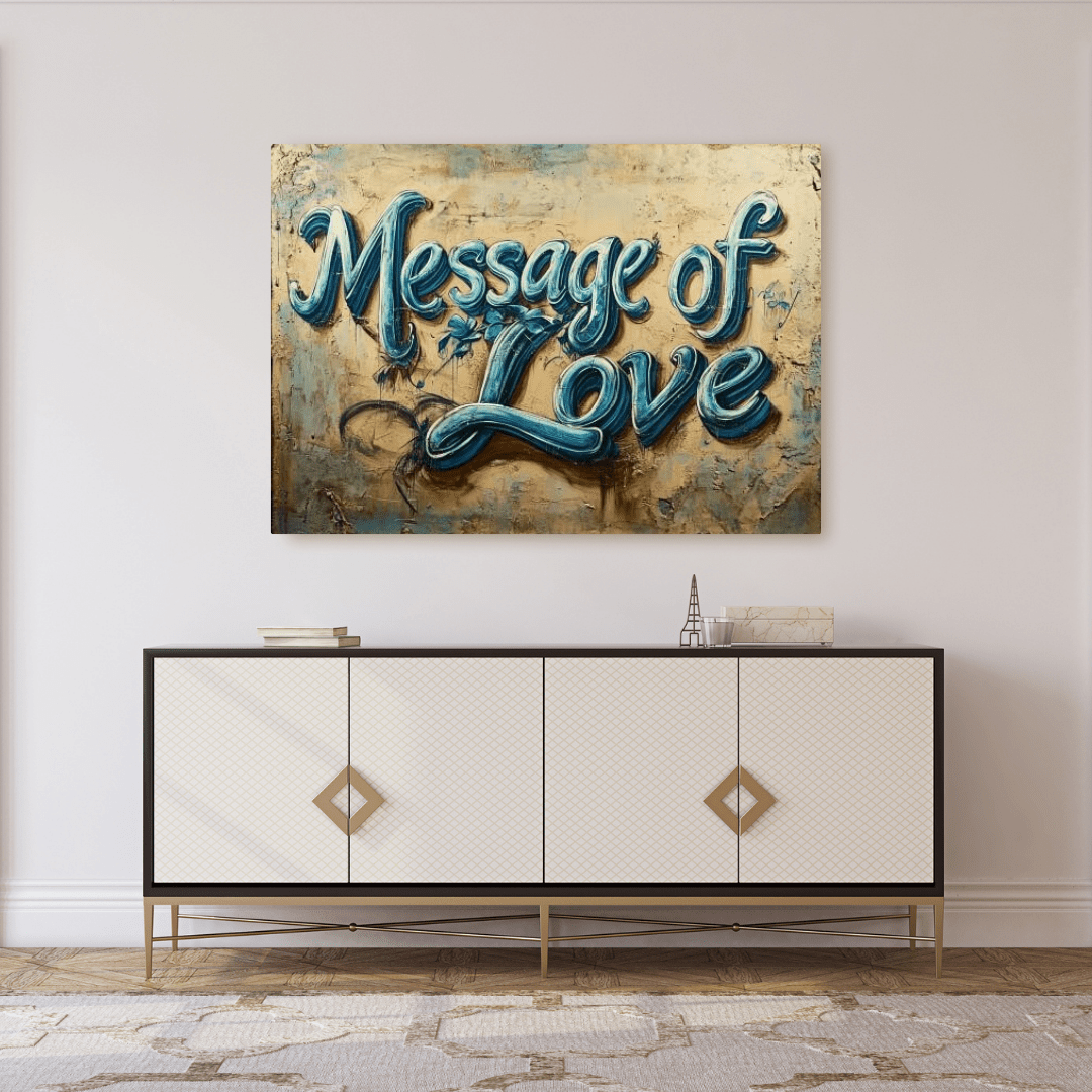 Message of Love - Quote Wall Art - Aestheticanvas