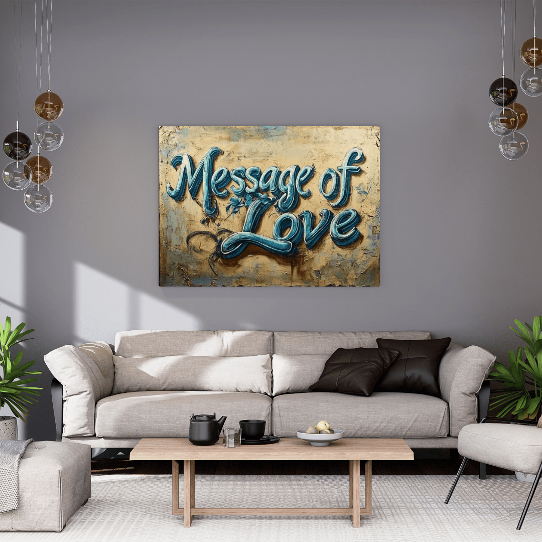 Message of Love - Quote Wall Art - Aestheticanvas