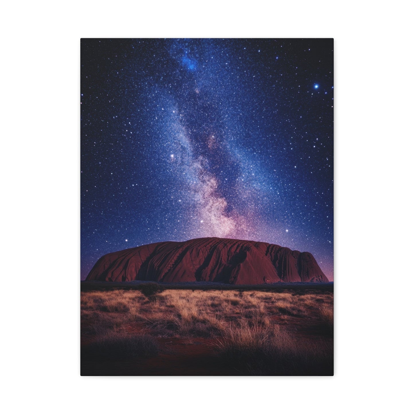 Milky Way Over Uluru at Night - Limited Wall Art - Aestheticanvas