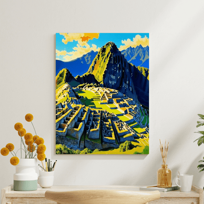 Minimalist Machu Picchu - Peru Wall Art - Aestheticanvas