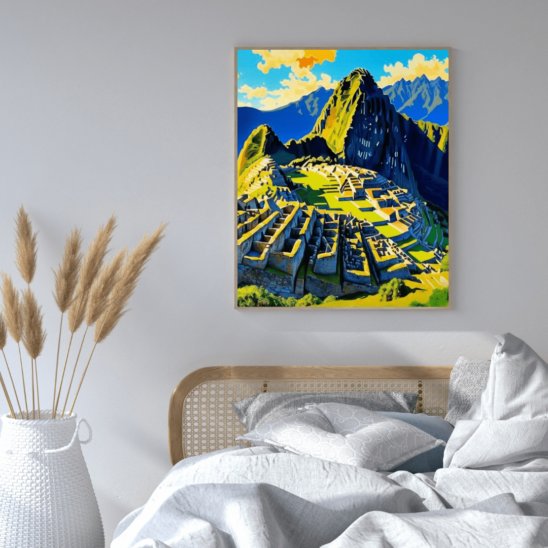 Minimalist Machu Picchu - Peru Wall Art - Aestheticanvas