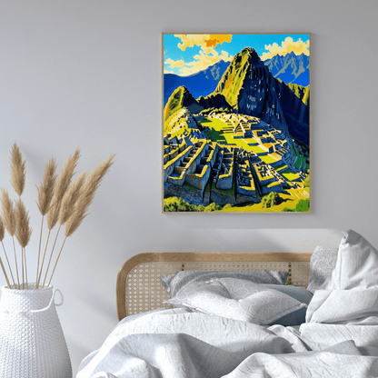 Minimalist Machu Picchu - Peru Wall Art - Aestheticanvas