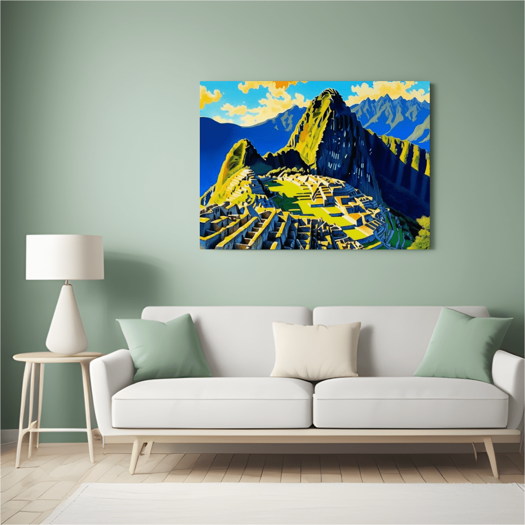 Minimalist Machu Picchu - Peru Wall Art - Aestheticanvas