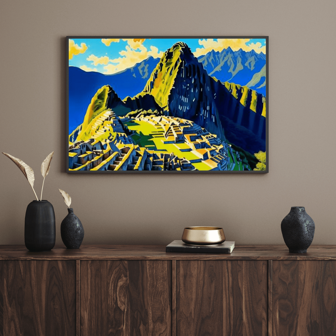 Minimalist Machu Picchu - Peru Wall Art - Aestheticanvas