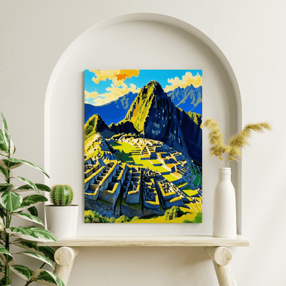 Minimalist Machu Picchu - Peru Wall Art - Aestheticanvas