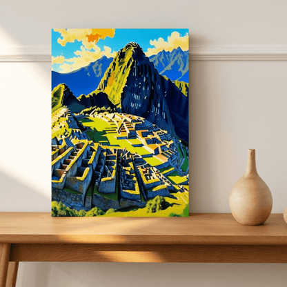 Minimalist Machu Picchu - Peru Wall Art - Aestheticanvas