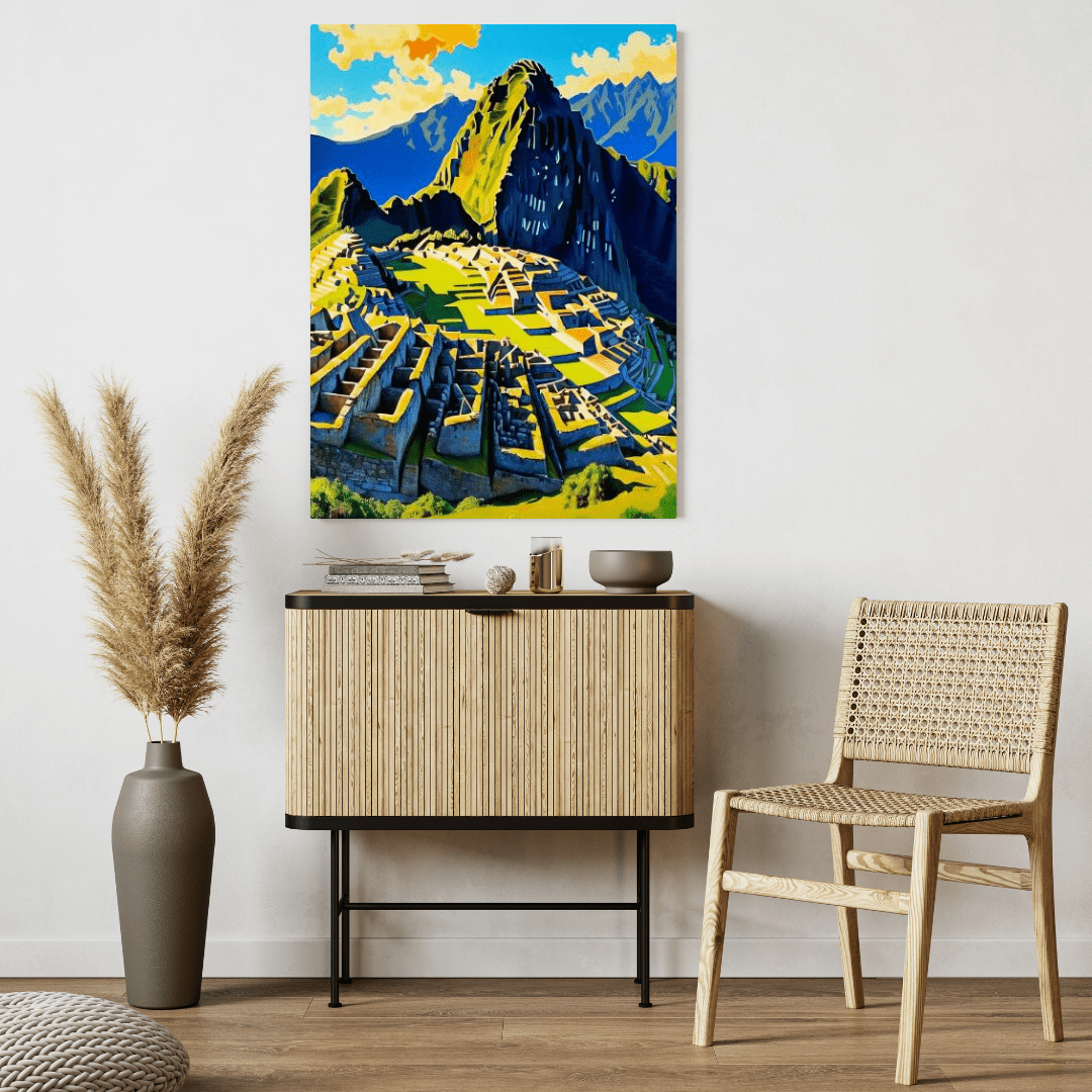 Minimalist Machu Picchu - Peru Wall Art - Aestheticanvas