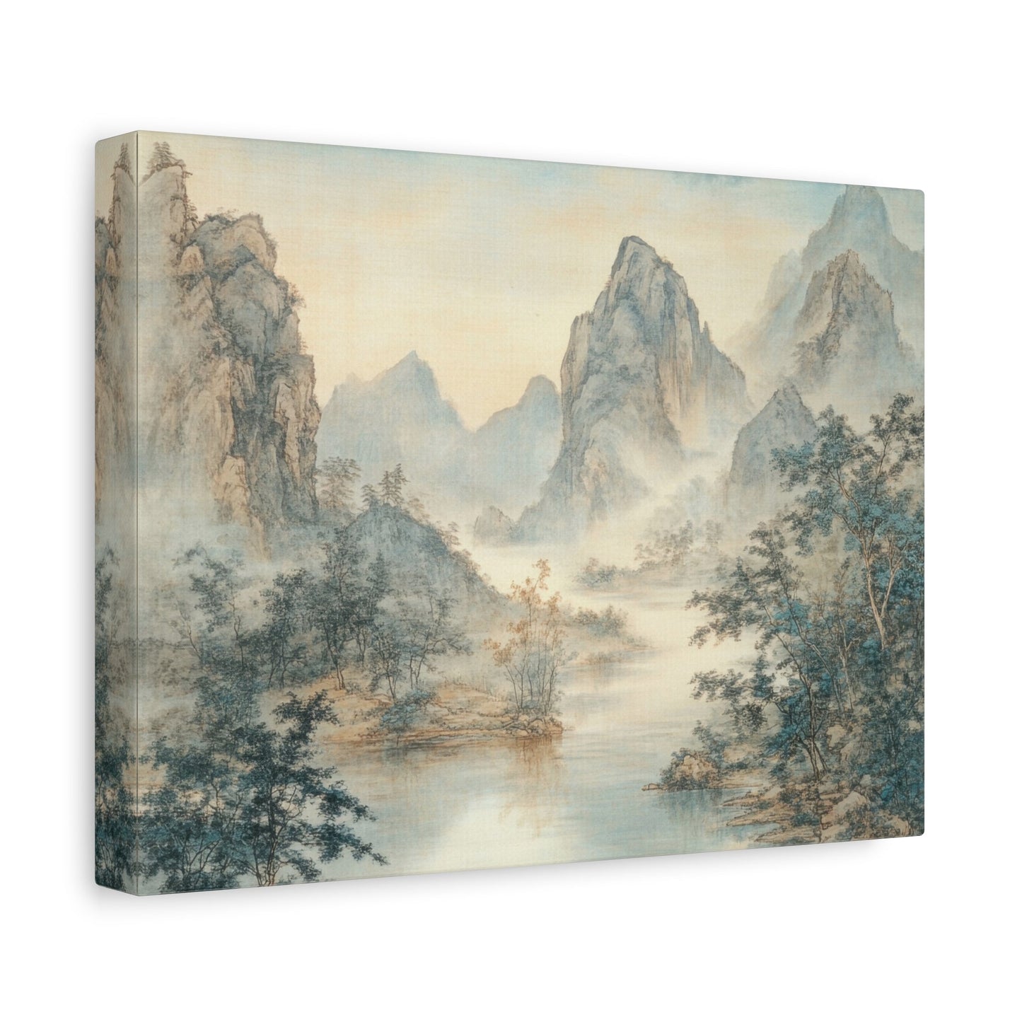 Misty Chinese Landscape Serenity - Limited Wall Art - Aestheticanvas