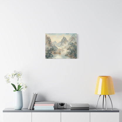 Misty Chinese Landscape Serenity - Limited Wall Art - Aestheticanvas