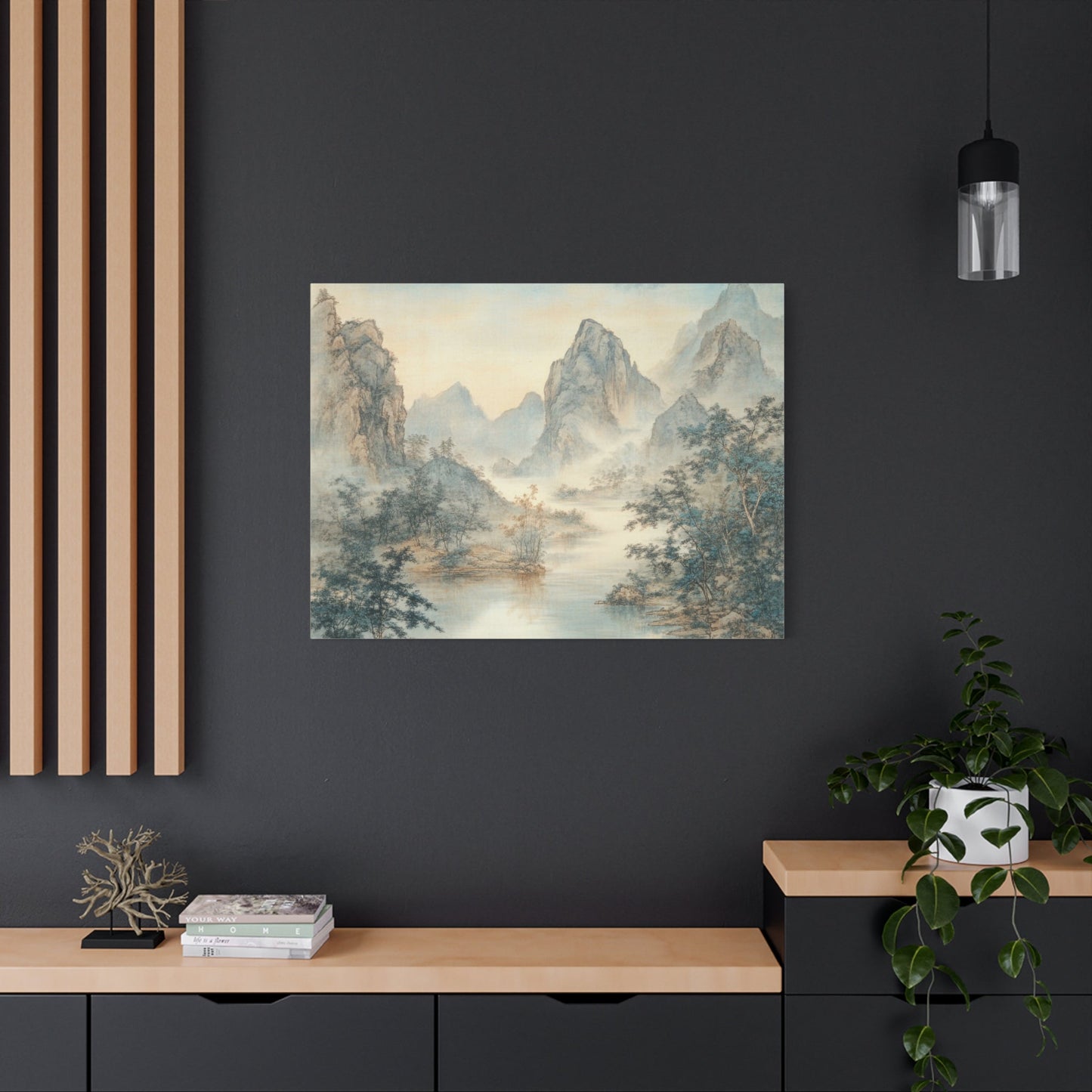 Misty Chinese Landscape Serenity - Limited Wall Art - Aestheticanvas