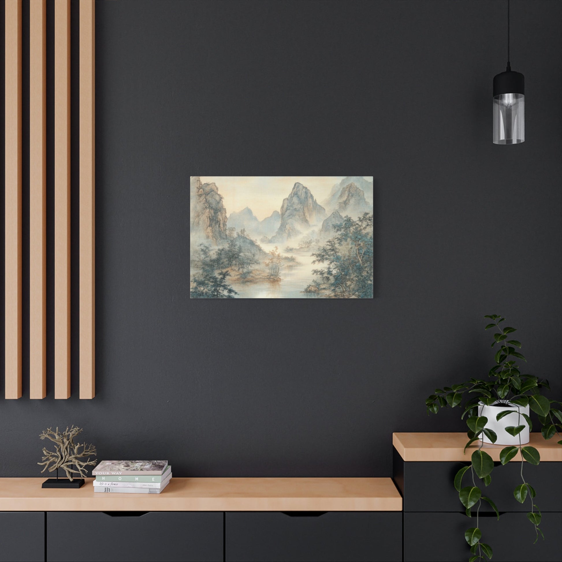 Misty Chinese Landscape Serenity - Limited Wall Art - Aestheticanvas