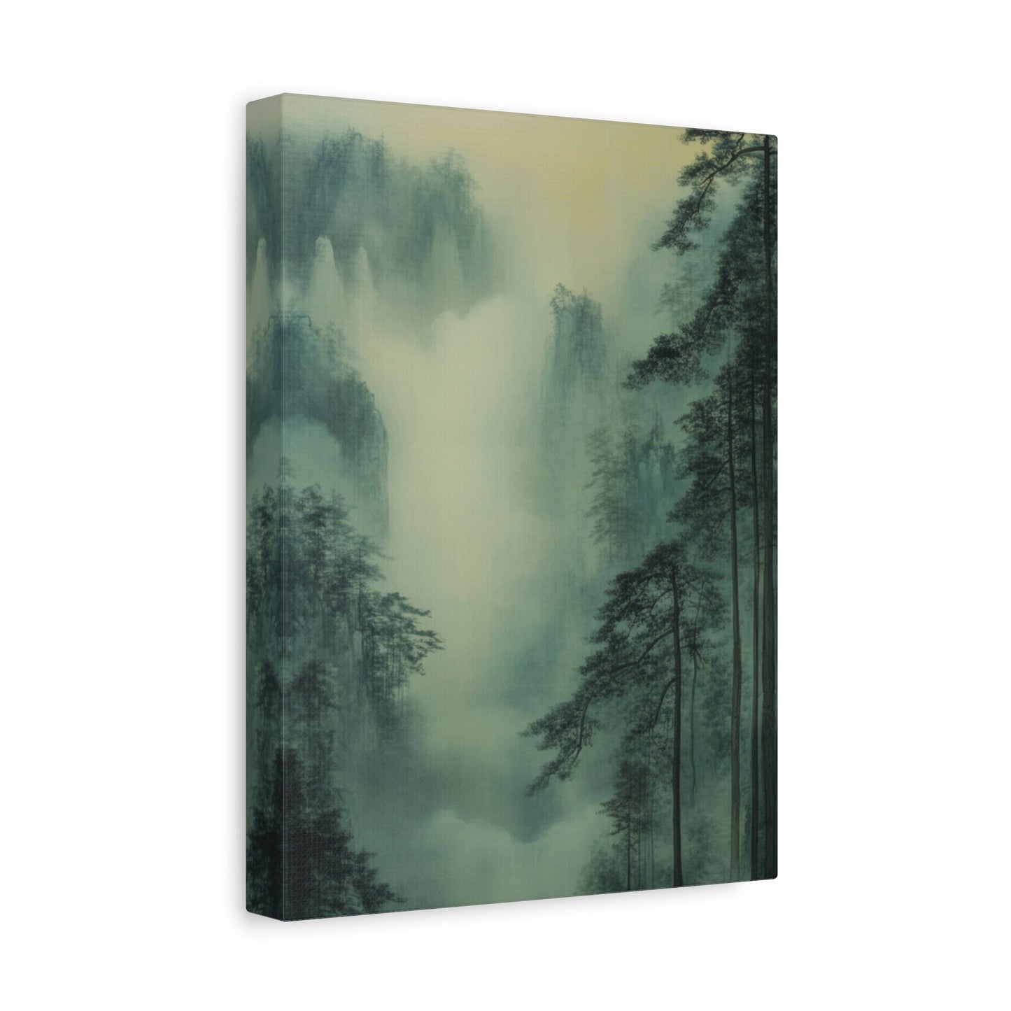 Misty Chinese Mountain Scenery - Landscape Wall Art - Aestheticanvas