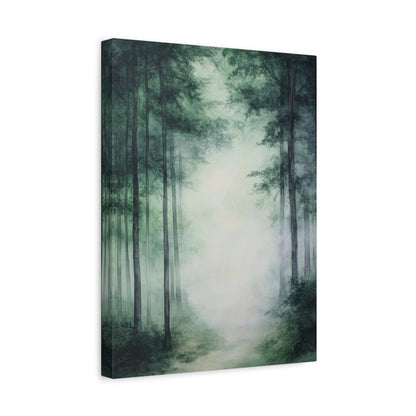 Misty Enchanted Forest Pathway - Landscape Wall Art - Aestheticanvas