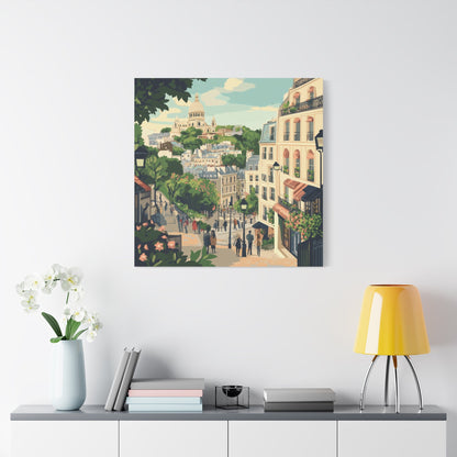 Montmartre Parisian Charm - Cityscape Wall Art - Aestheticanvas