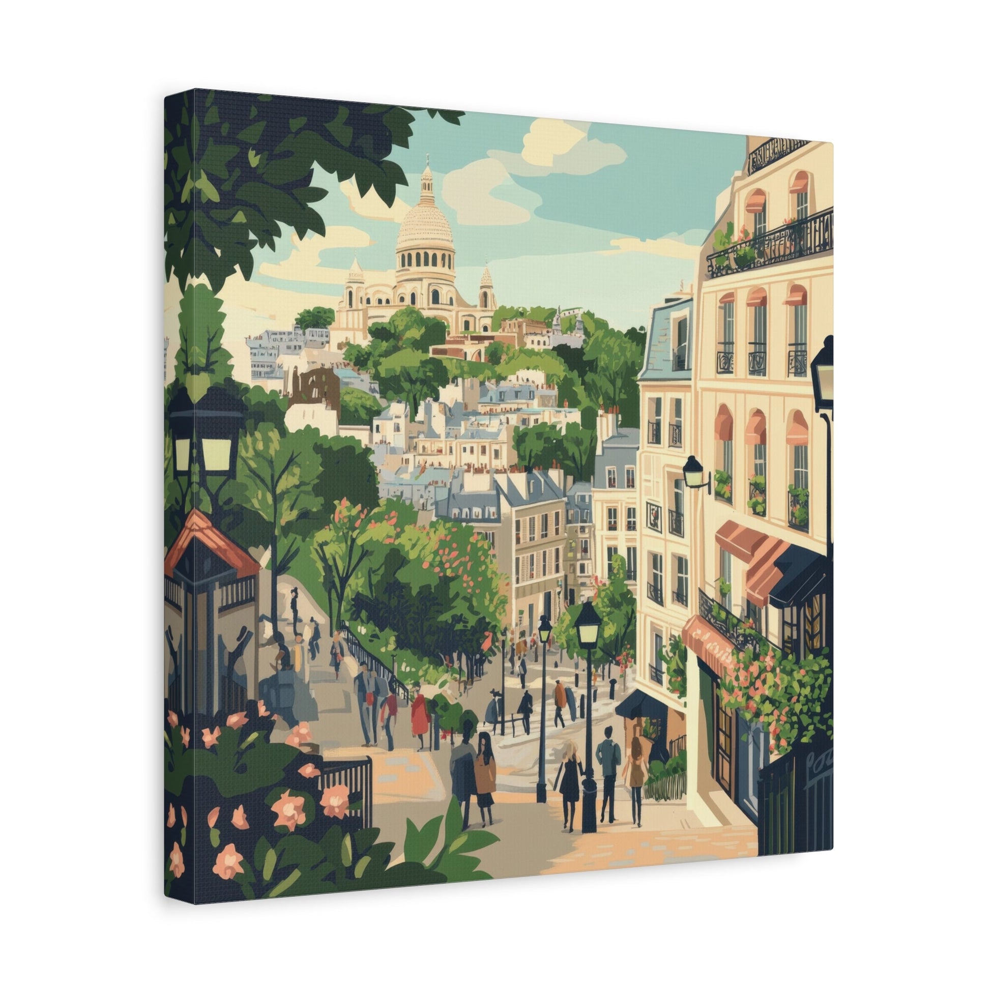 Montmartre Parisian Charm - Cityscape Wall Art - Aestheticanvas