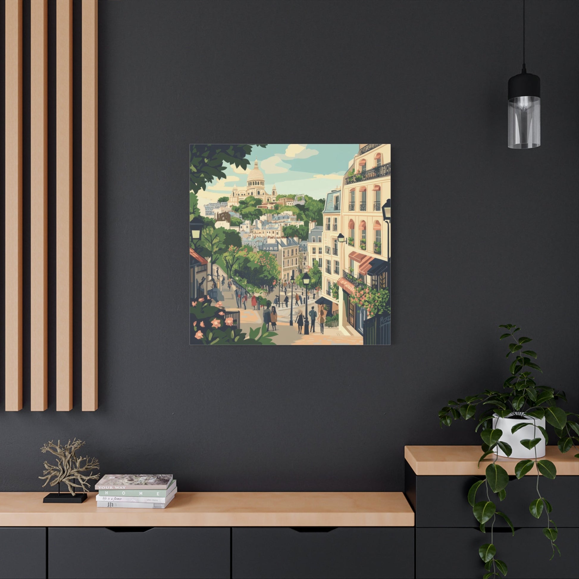 Montmartre Parisian Charm - Cityscape Wall Art - Aestheticanvas