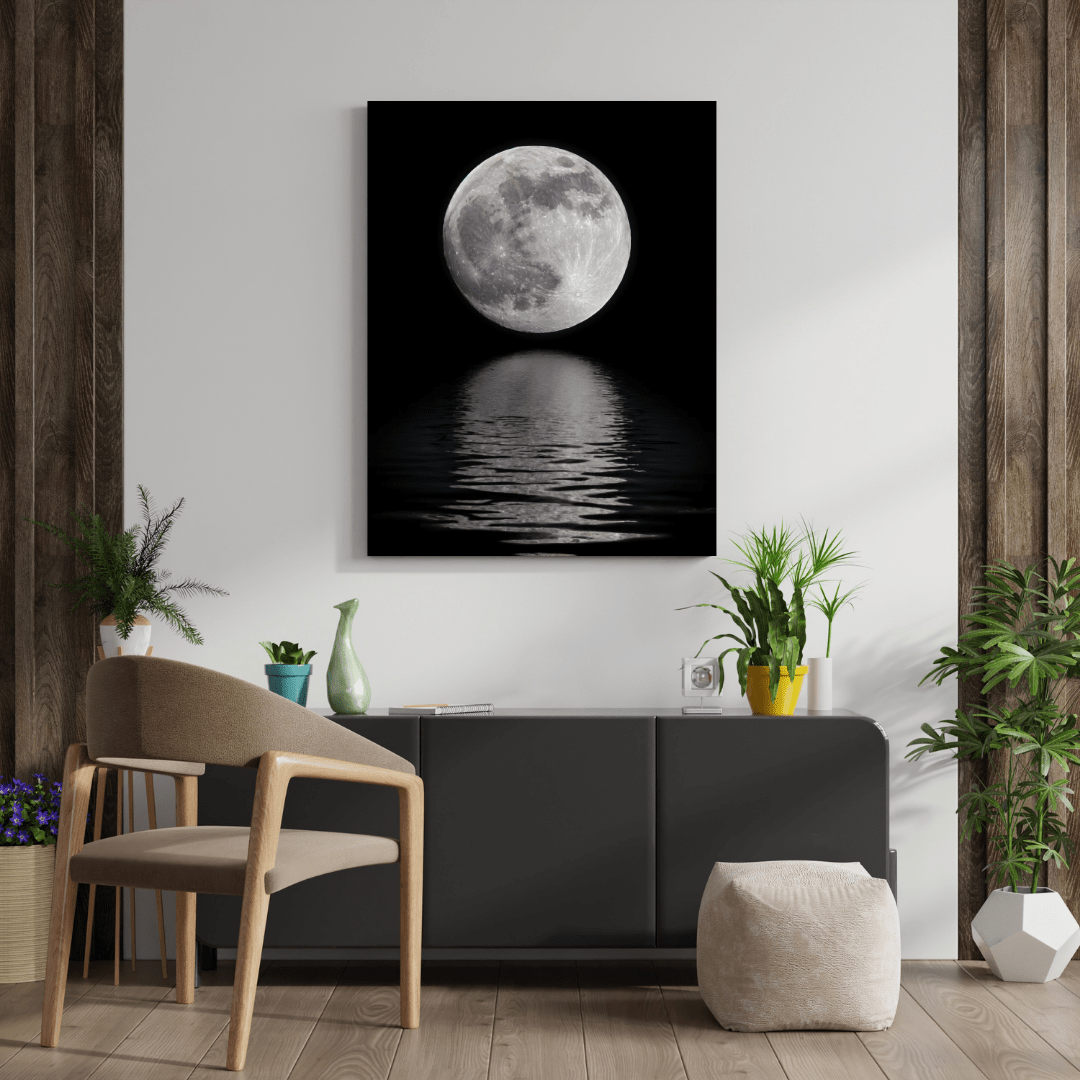 Moonlit Serenity - Night Sky Wall Art - Aestheticanvas