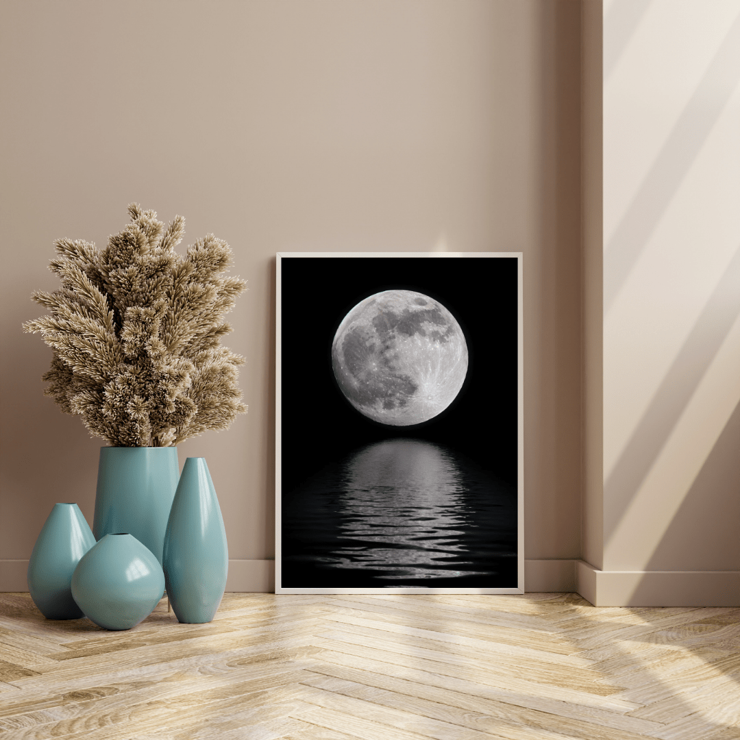 Moonlit Serenity - Night Sky Wall Art - Aestheticanvas