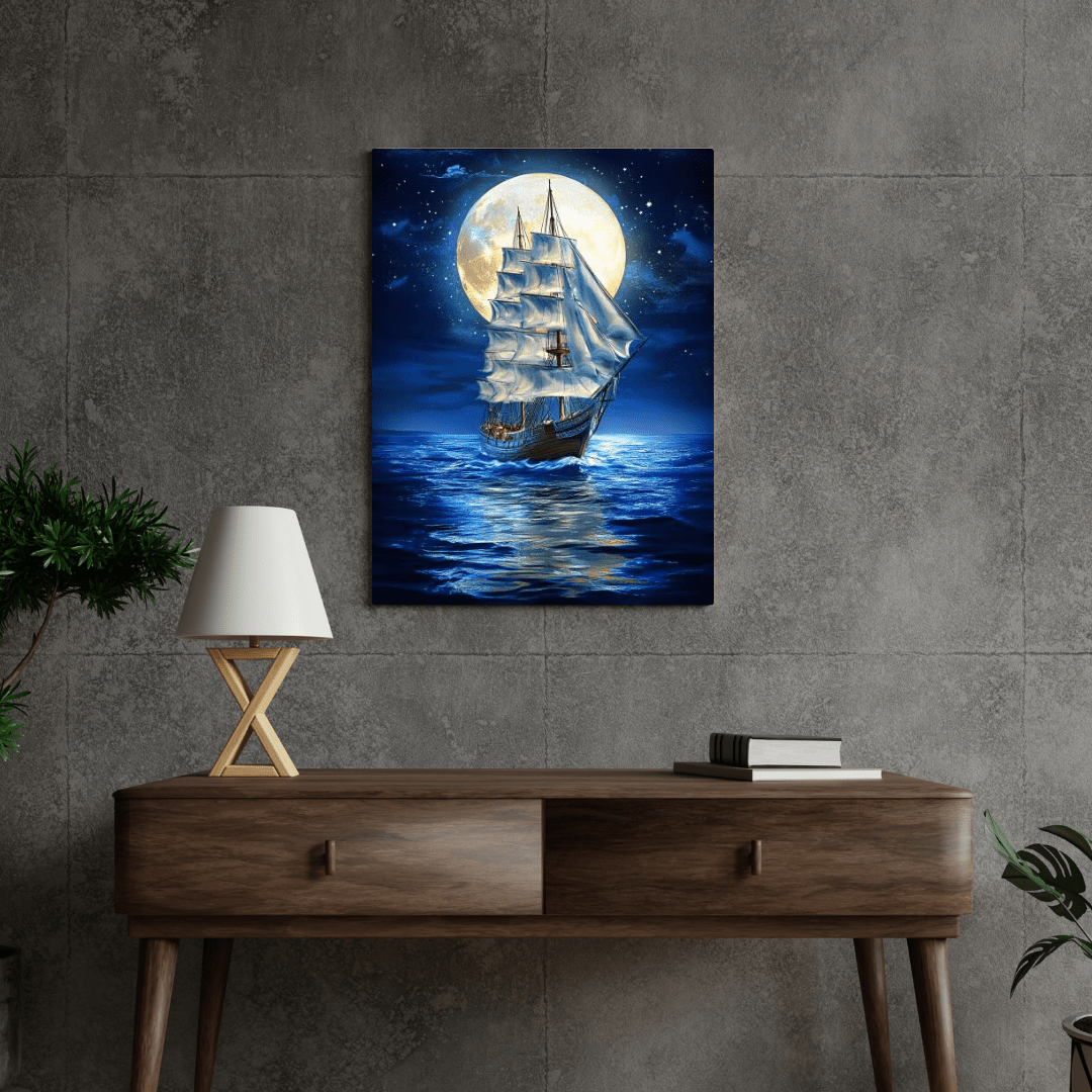 Moonlit Voyage - Limited Wall Art - Aestheticanvas