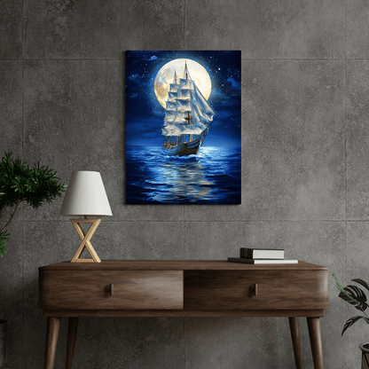 Moonlit Voyage - Limited Wall Art - Aestheticanvas