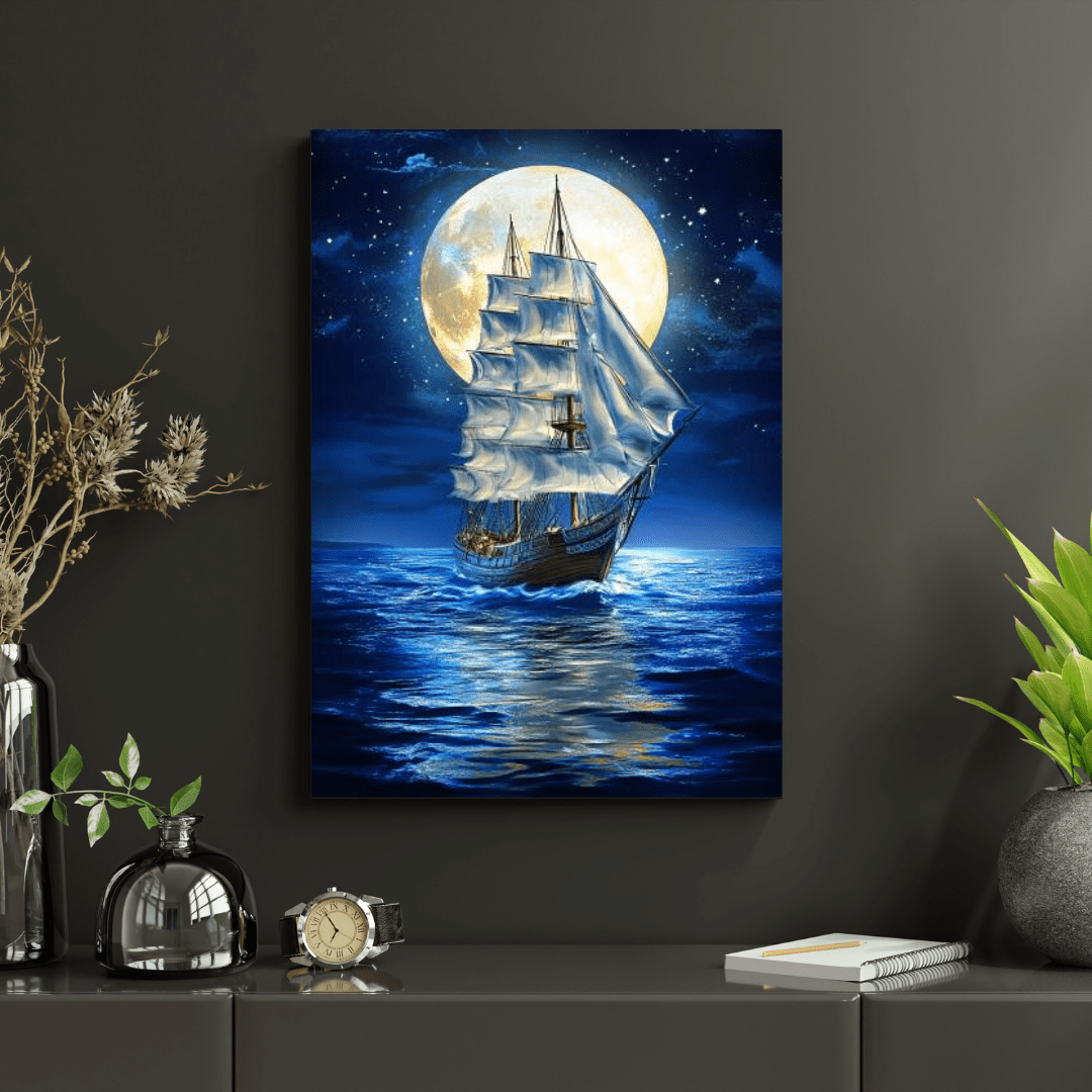 Moonlit Voyage - Limited Wall Art - Aestheticanvas