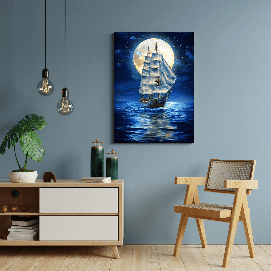 Moonlit Voyage - Limited Wall Art - Aestheticanvas