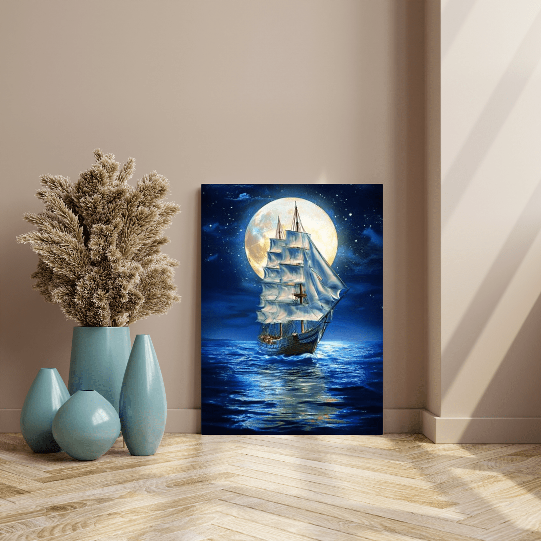 Moonlit Voyage - Limited Wall Art - Aestheticanvas