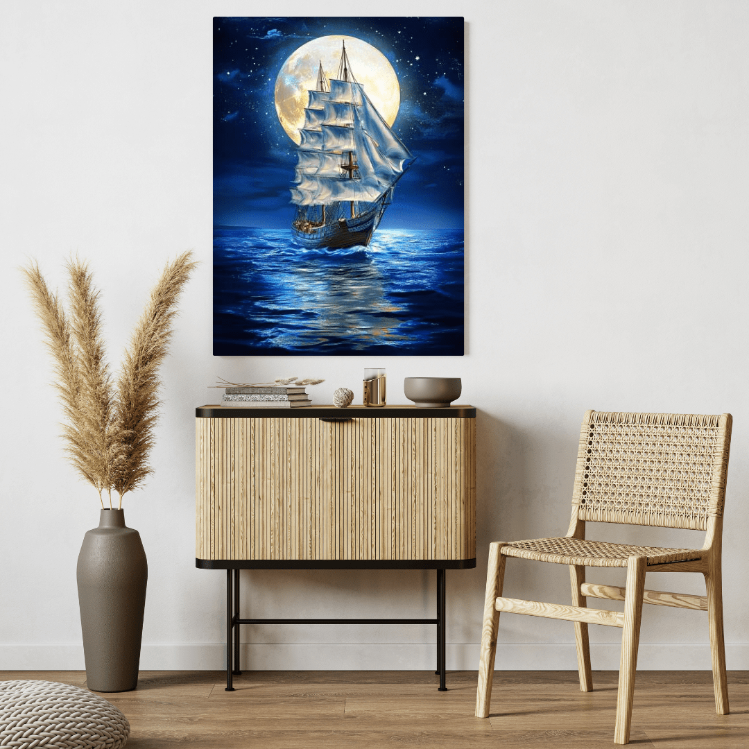 Moonlit Voyage - Limited Wall Art - Aestheticanvas