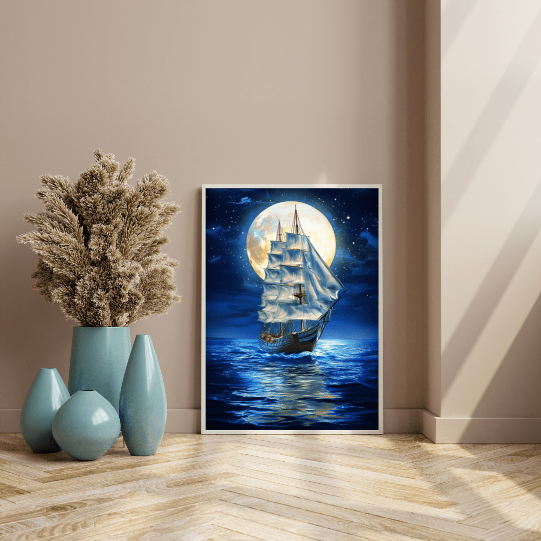 Moonlit Voyage - Limited Wall Art - Aestheticanvas