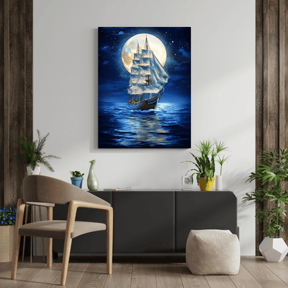 Moonlit Voyage - Limited Wall Art - Aestheticanvas