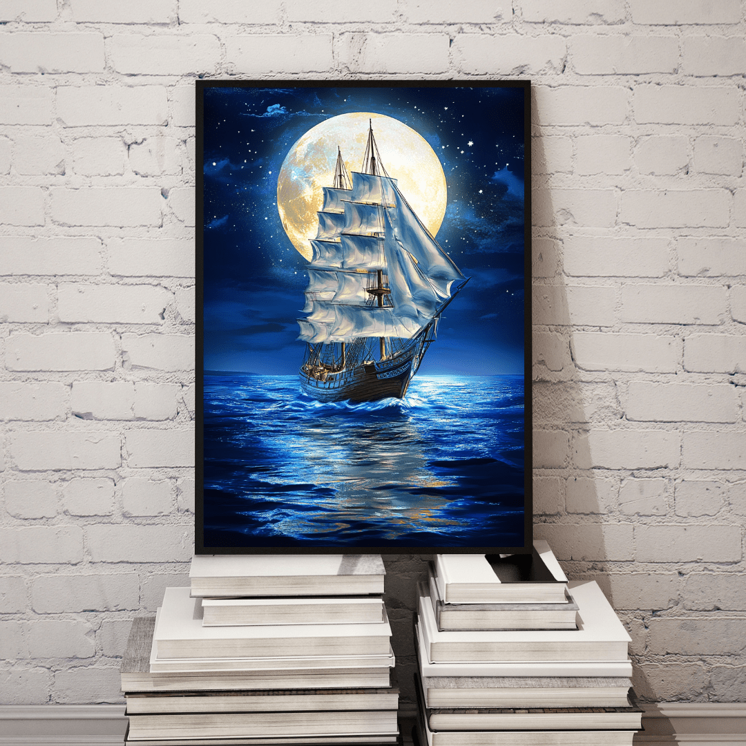 Moonlit Voyage - Limited Wall Art - Aestheticanvas