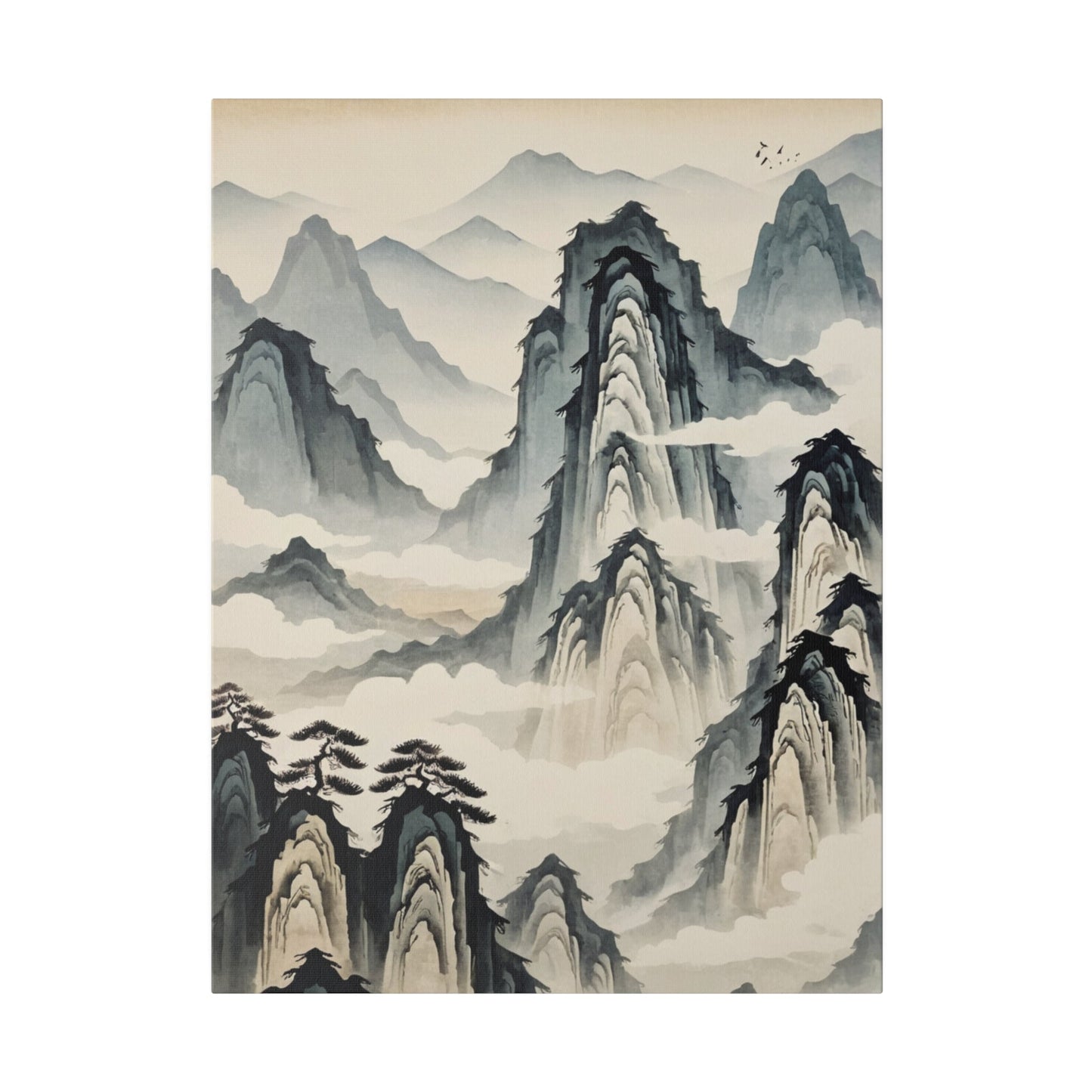 Mountains In The Clouds - Chinese Wall Art - Aestheticanvas