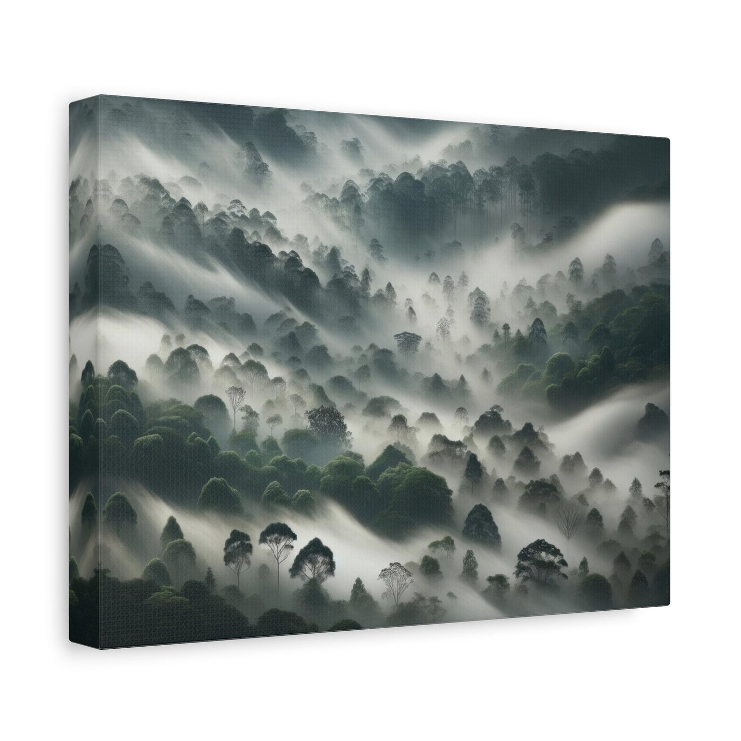 Mystical Foggy Jungle Serenity - Nature Wall Art - Aestheticanvas