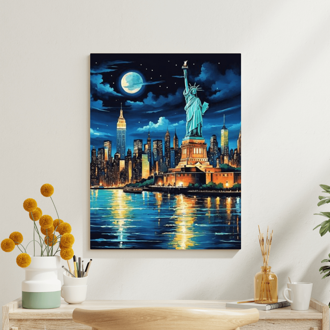 New York City at Night - Wall Art - Aestheticanvas