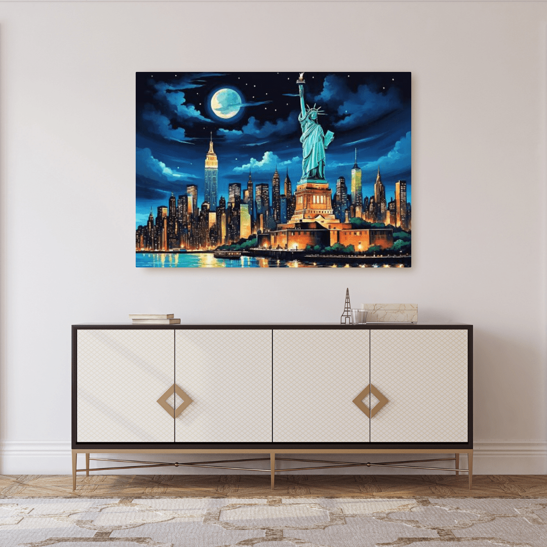 New York City at Night - Wall Art - Aestheticanvas