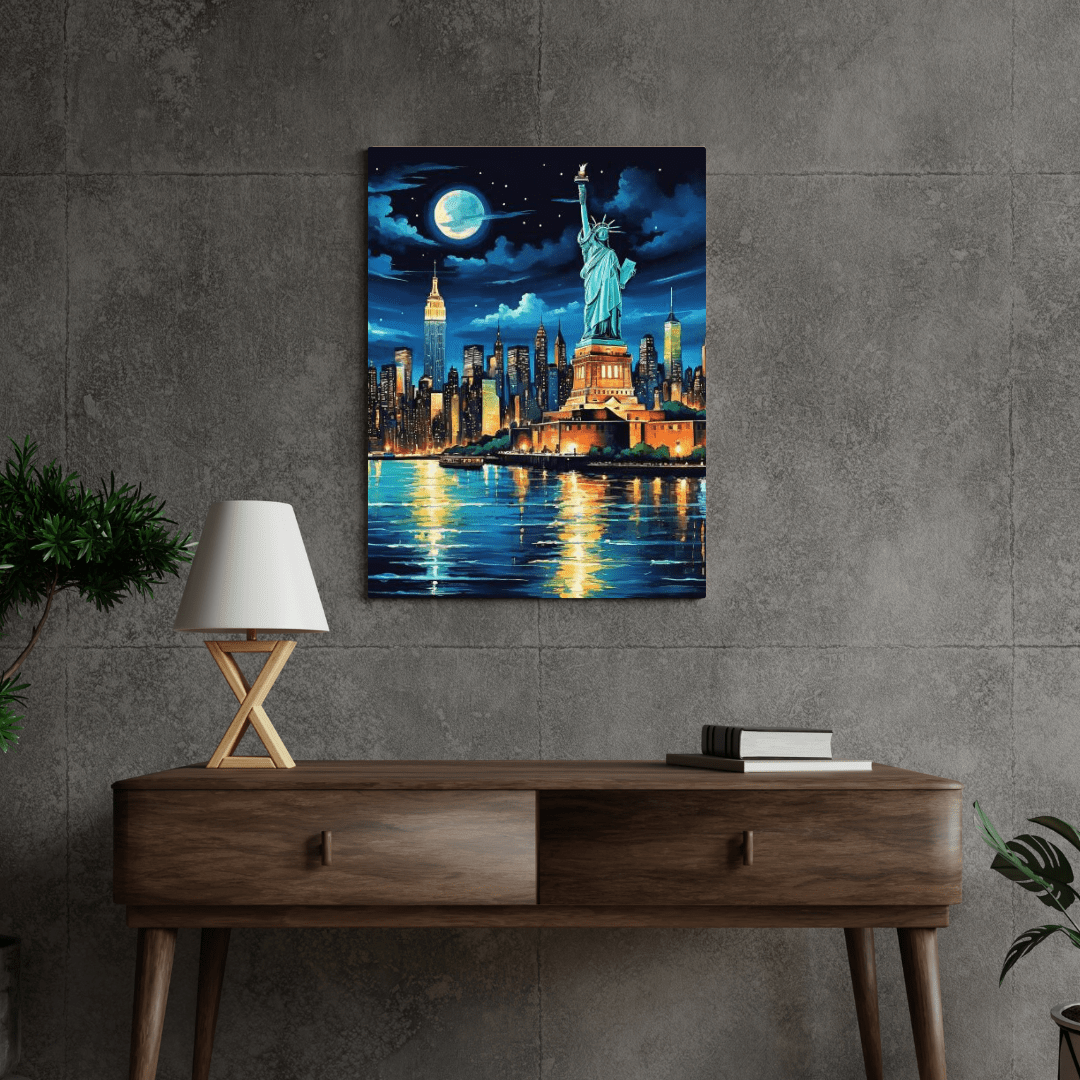 New York City at Night - Wall Art - Aestheticanvas