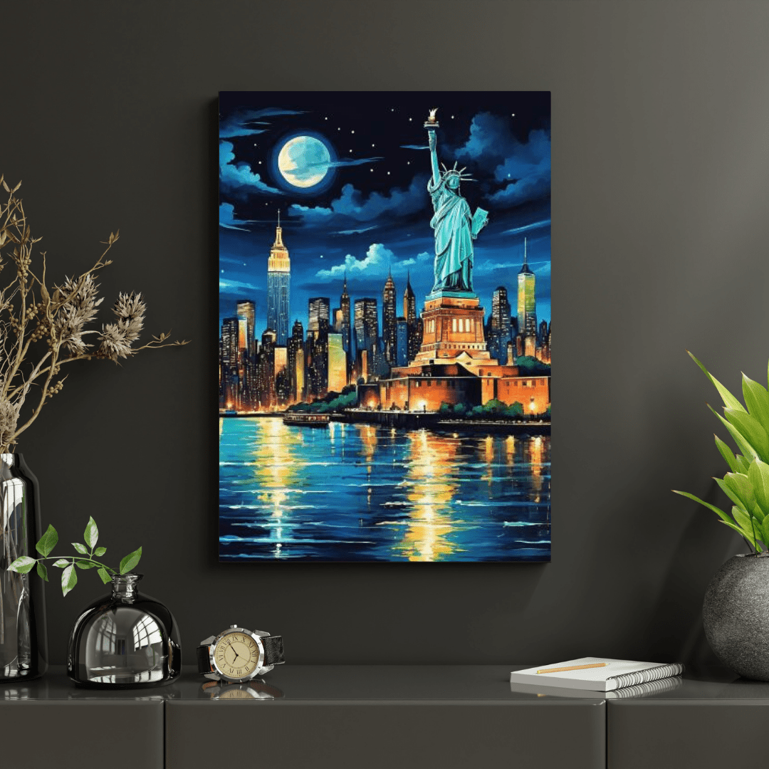 New York City at Night - Wall Art - Aestheticanvas