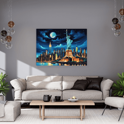 New York City at Night - Wall Art - Aestheticanvas