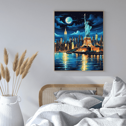 New York City at Night - Wall Art - Aestheticanvas