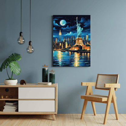 New York City at Night - Wall Art - Aestheticanvas