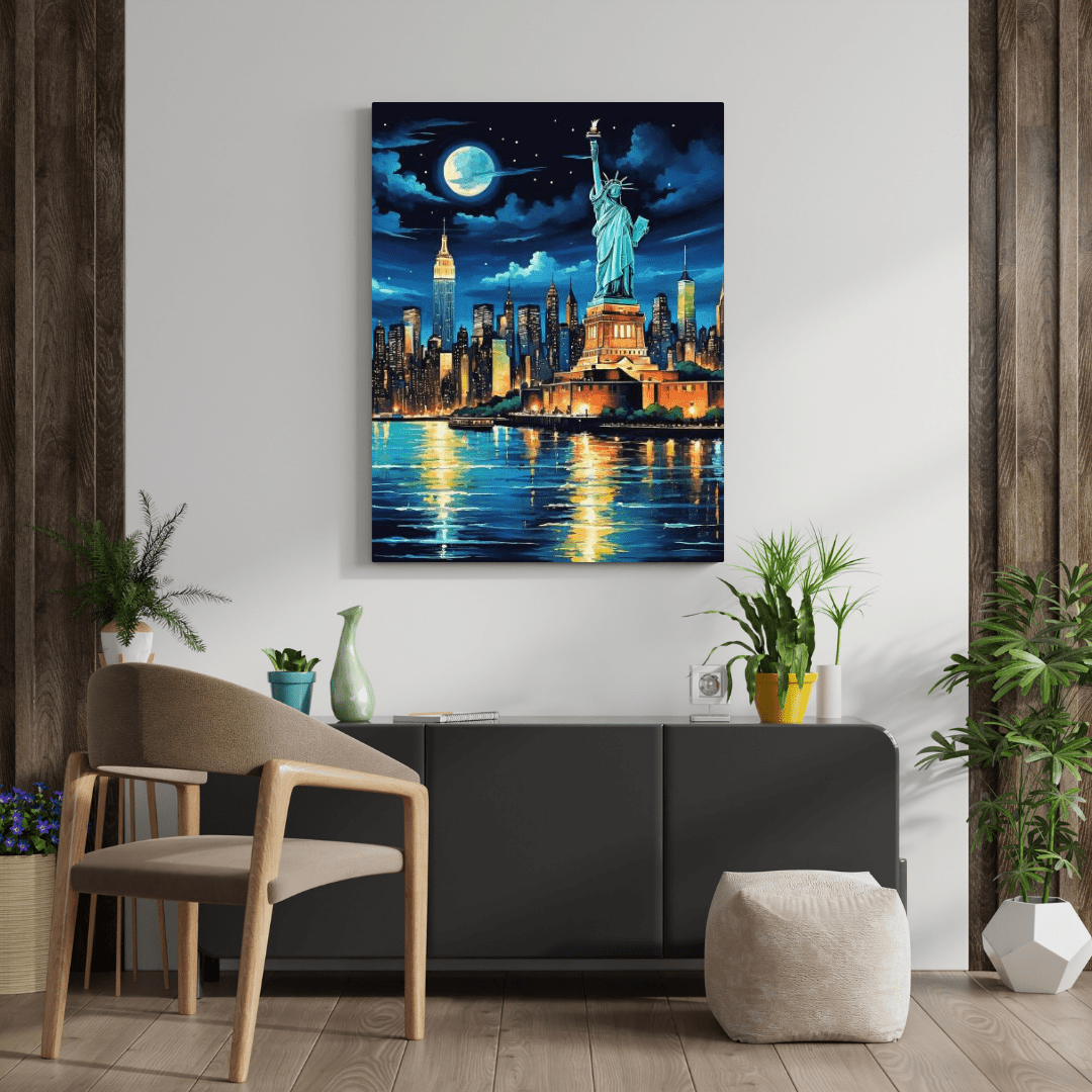 New York City at Night - Wall Art - Aestheticanvas