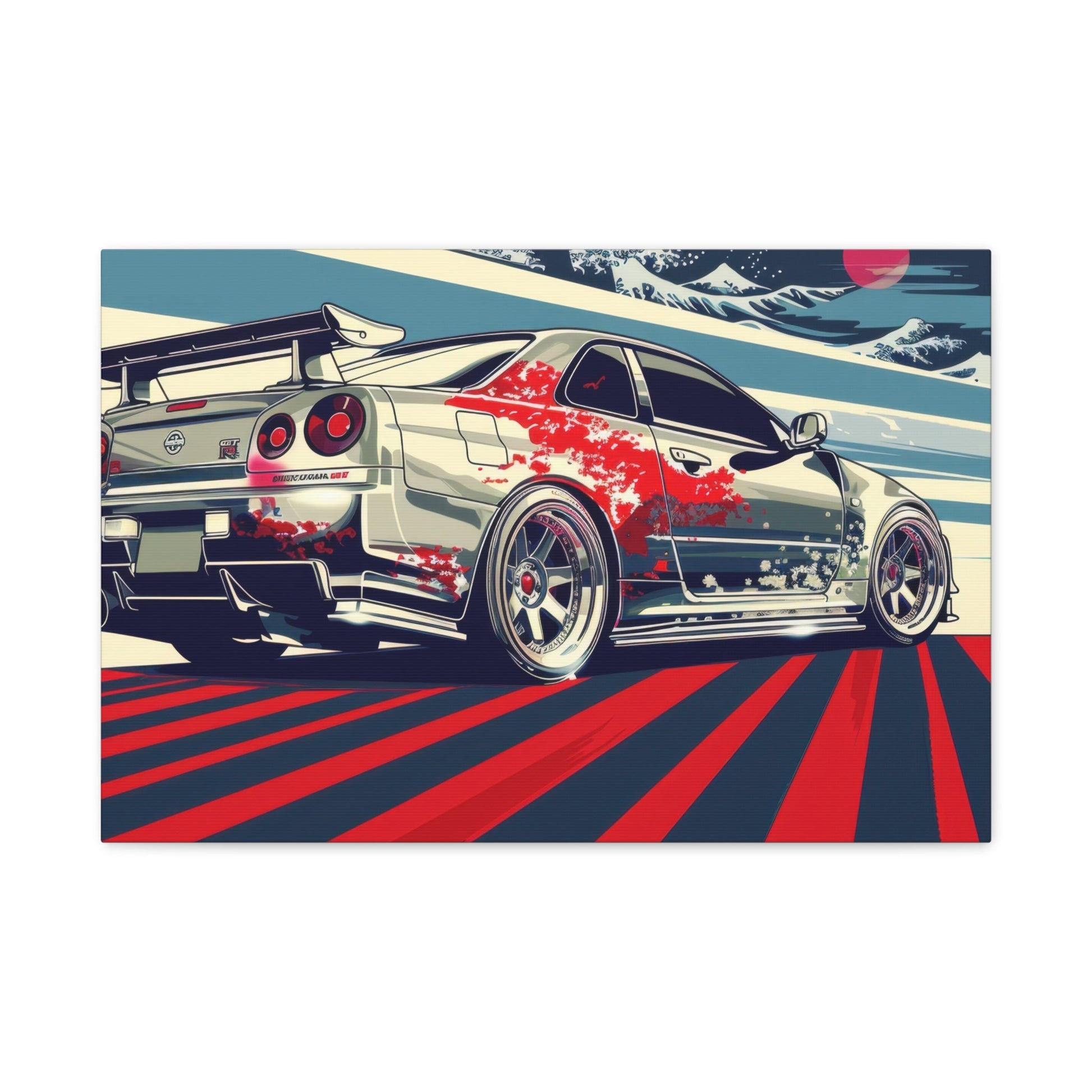 Nissan GT - R Blossom Speed - Car Wall Art - Aestheticanvas