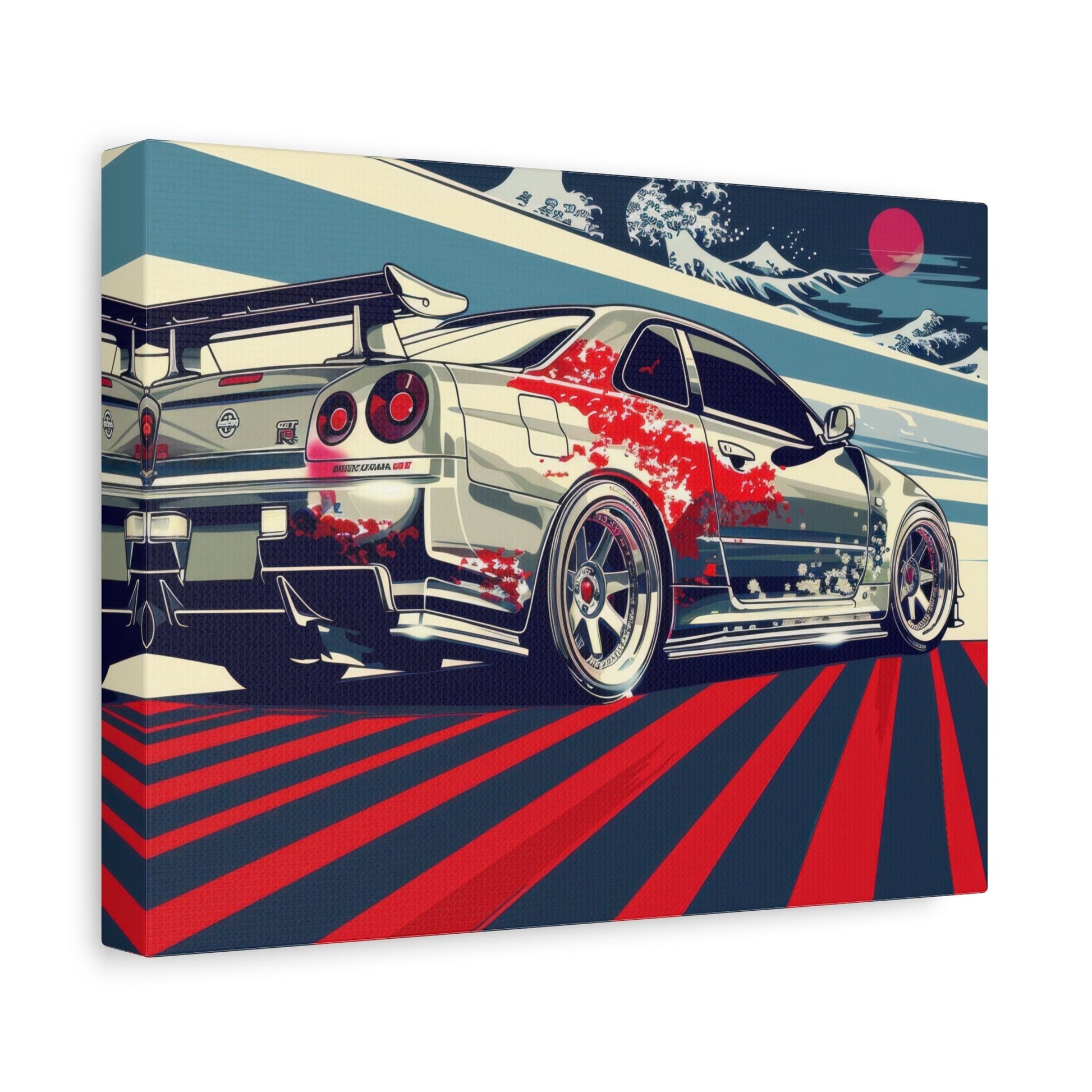 Nissan GT - R Blossom Speed - Car Wall Art - Aestheticanvas