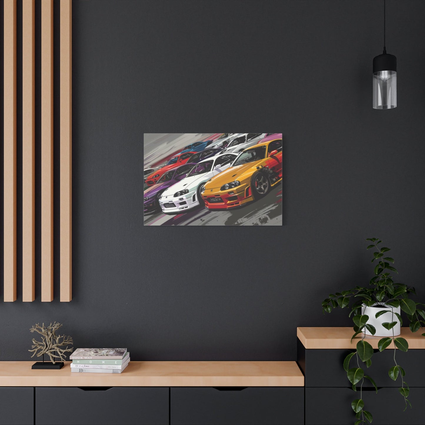 Nissan Skylines Race Scene - Car Wall Art - Aestheticanvas