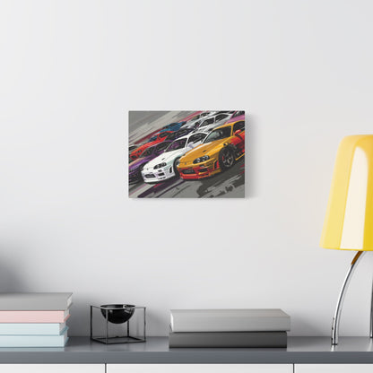 Nissan Skylines Race Scene - Car Wall Art - Aestheticanvas