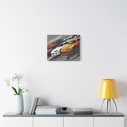 Nissan Skylines Race Scene - Car Wall Art - Aestheticanvas