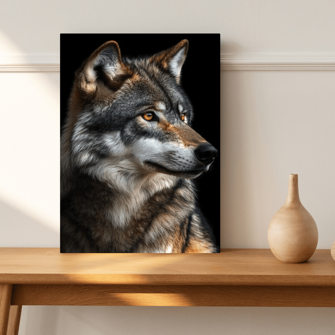 Noble Wolf Stare - Wildlife Wall Art - Aestheticanvas