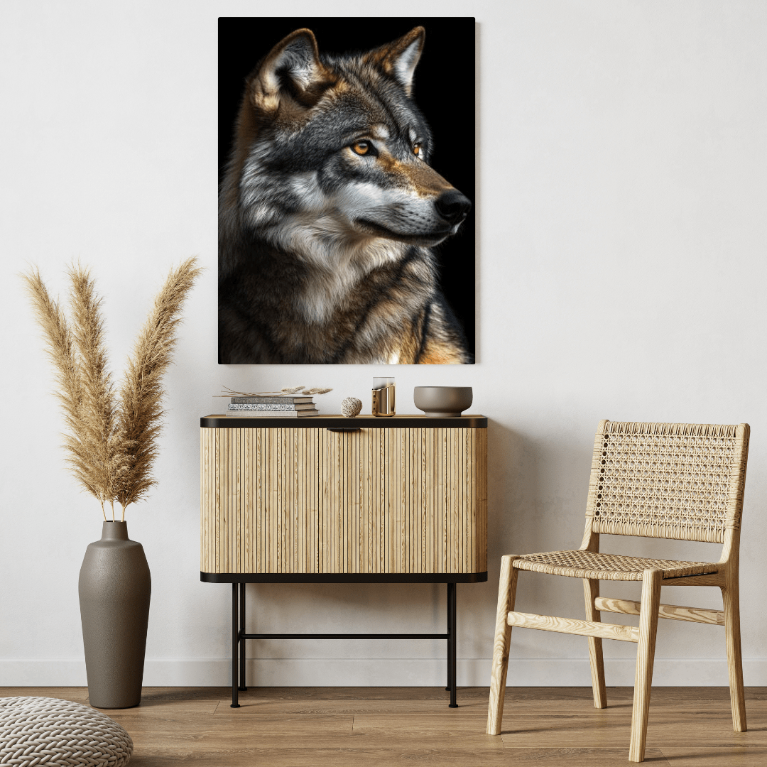 Noble Wolf Stare - Wildlife Wall Art - Aestheticanvas