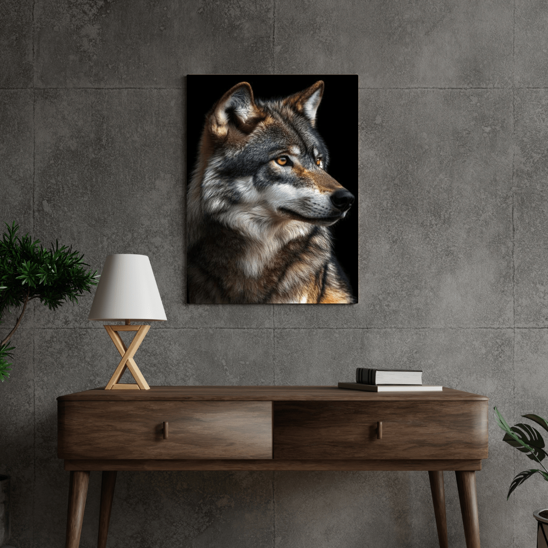 Noble Wolf Stare - Wildlife Wall Art - Aestheticanvas