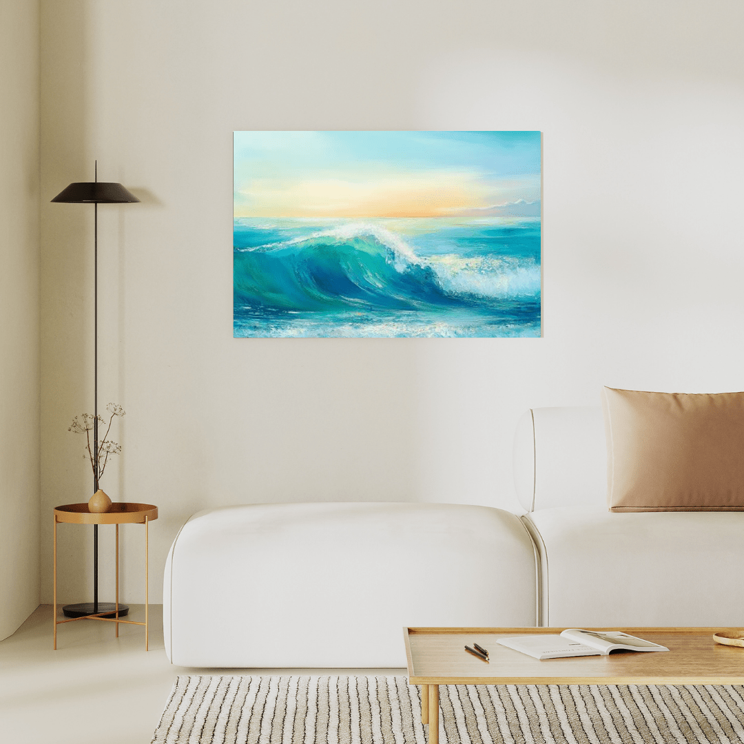 Ocean's Tranquil Dawn - Seascape Wall Art - Aestheticanvas